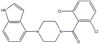 (2,6-dichlorophenyl)[4-(1H-indol-4-yl)piperazino]methanone 구조식 이미지