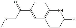 6-[2-(methylthio)acetyl]-1,2,3,4-tetrahydroquinolin-2-one Structure