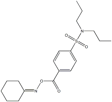 4-{[(cyclohexylideneamino)oxy]carbonyl}-N,N-dipropylbenzenesulfonamide Structure