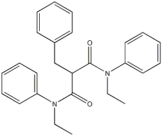 N1,N3-diethyl-N1,N3-diphenyl-2-benzylmalonamide 구조식 이미지