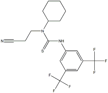 N-(2-cyanoethyl)-N-cyclohexyl-N'-[3,5-di(trifluoromethyl)phenyl]thiourea Structure