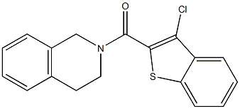 (3-chlorobenzo[b]thiophen-2-yl)(1,2,3,4-tetrahydroisoquinolin-2-yl)methanone Structure