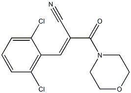 3-(2,6-dichlorophenyl)-2-(morpholinocarbonyl)acrylonitrile Structure