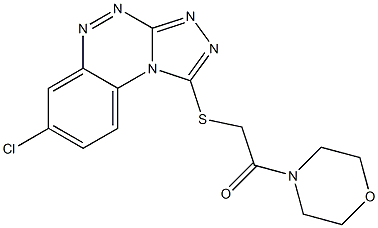 2-[(7-chlorobenzo[e][1,2,4]triazolo[3,4-c][1,2,4]triazin-1-yl)thio]-1-morpholinoethan-1-one Structure