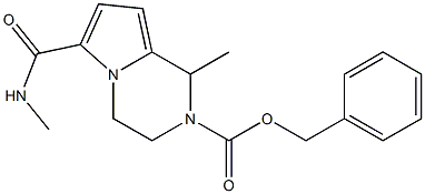 benzyl 1-methyl-6-[(methylamino)carbonyl]-3,4-dihydropyrrolo[1,2-a]pyrazine-2(1H)-carboxylate 구조식 이미지