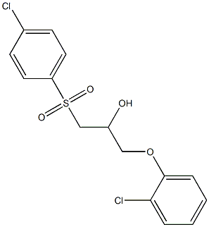 1-(2-chlorophenoxy)-3-[(4-chlorophenyl)sulfonyl]-2-propanol 구조식 이미지