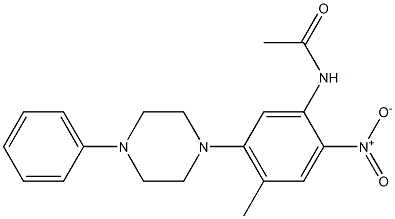 N-[4-methyl-2-nitro-5-(4-phenylpiperazino)phenyl]acetamide Structure