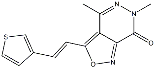 4,6-dimethyl-3-[2-(3-thienyl)vinyl]-6,7-dihydroisoxazolo[3,4-d]pyridazin-7-one Structure