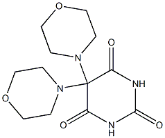 5,5-dimorpholinohexahydropyrimidine-2,4,6-trione Structure