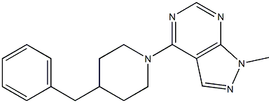 4-(4-benzylpiperidino)-1-methyl-1H-pyrazolo[3,4-d]pyrimidine Structure