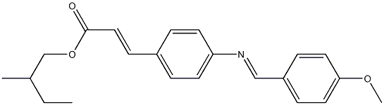 2-methylbutyl 3-{4-[(4-methoxybenzylidene)amino]phenyl}acrylate Structure