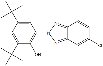 2,4-di(tert-butyl)-6-(5-chloro-2H-1,2,3-benzotriazol-2-yl)phenol Structure