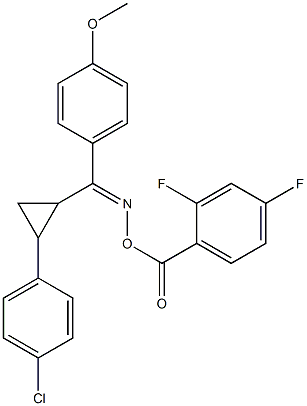 1-[({[[2-(4-chlorophenyl)cyclopropyl](4-methoxyphenyl)methylene]amino}oxy)carbonyl]-2,4-difluorobenzene Structure