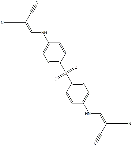 2-{[4-({4-[(2,2-dicyanovinyl)amino]phenyl}sulfonyl)anilino]methylidene}malononitrile 구조식 이미지