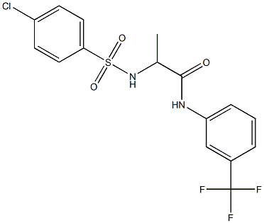 2-{[(4-chlorophenyl)sulfonyl]amino}-N-[3-(trifluoromethyl)phenyl]propanamide Structure