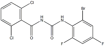 N-(2-bromo-4,6-difluorophenyl)-N'-(2,6-dichlorobenzoyl)urea 구조식 이미지