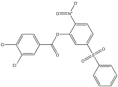 2-nitro-5-(phenylsulfonyl)phenyl 3,4-dichlorobenzoate 구조식 이미지