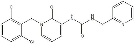 N-[1-(2,6-dichlorobenzyl)-2-oxo-1,2-dihydro-3-pyridinyl]-N'-(2-pyridinylmethyl)urea 구조식 이미지