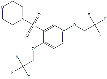 4-{[2,5-di(2,2,2-trifluoroethoxy)phenyl]sulfonyl}morpholine 구조식 이미지