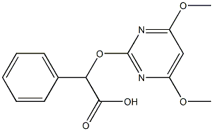 2-[(4,6-dimethoxy-2-pyrimidinyl)oxy]-2-phenylacetic acid 구조식 이미지