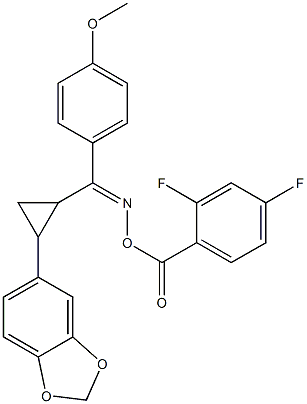 N-[[2-(1,3-benzodioxol-5-yl)cyclopropyl](4-methoxyphenyl)methylene]-N-[(2,4-difluorobenzoyl)oxy]amine 구조식 이미지