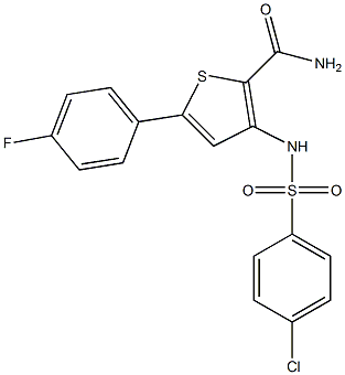 3-{[(4-chlorophenyl)sulfonyl]amino}-5-(4-fluorophenyl)thiophene-2-carboxamide Structure