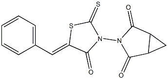 3-{4-oxo-5-[(Z)-phenylmethylidene]-2-thioxo-1,3-thiazolan-3-yl}-3-azabicyclo[3.1.0]hexane-2,4-dione 구조식 이미지