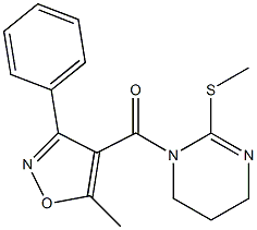 (5-methyl-3-phenylisoxazol-4-yl)[2-(methylthio)-1,4,5,6-tetrahydropyrimidin-1-yl]methanone 구조식 이미지