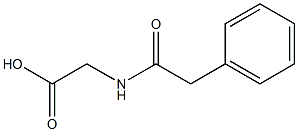 [(phenylacetyl)amino]acetic acid Structure