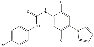 N-(4-chlorophenyl)-N'-[2,5-dichloro-4-(1H-pyrrol-1-yl)phenyl]urea 구조식 이미지