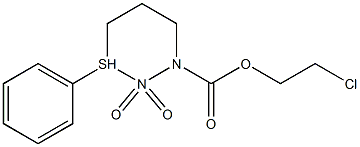 2-chloroethyl 2,2-dioxo-3-phenyl-2lambda~6~-diazathiane-1-carboxylate Structure