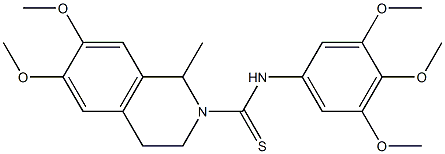 N2-(3,4,5-trimethoxyphenyl)-6,7-dimethoxy-1-methyl-1,2,3,4-tetrahydroisoquinoline-2-carbothioamide 구조식 이미지