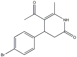 5-acetyl-4-(4-bromophenyl)-6-methyl-3,4-dihydro-2(1H)-pyridinone 구조식 이미지