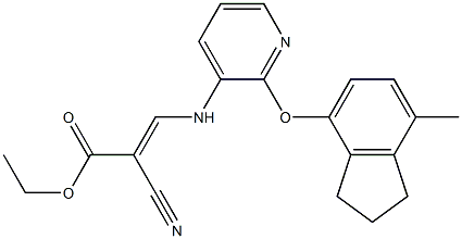 ethyl 2-cyano-3-({2-[(7-methyl-2,3-dihydro-1H-inden-4-yl)oxy]-3-pyridyl}amino)acrylate 구조식 이미지