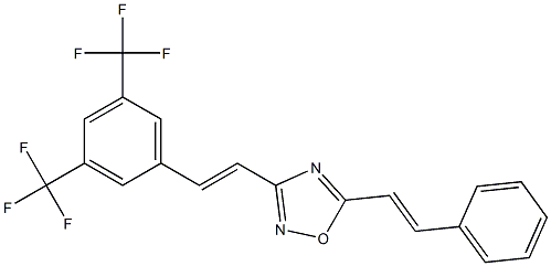 5-Styryl-3-[3,5-di(trifluoromethyl)styryl]-1,2,4-oxadiazole Structure