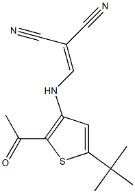2-({[2-acetyl-5-(tert-butyl)-3-thienyl]amino}methylidene)malononitrile 구조식 이미지