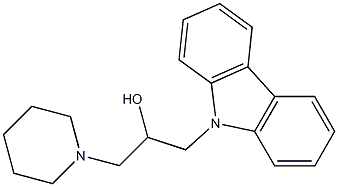 1-(9H-carbazol-9-yl)-3-piperidinopropan-2-ol Structure