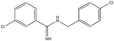 3-chloro-N-(4-chlorobenzyl)benzenecarboximidamide Structure