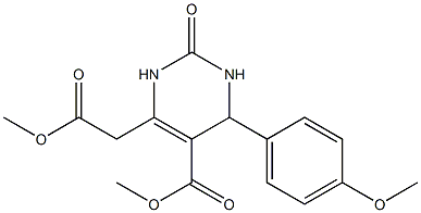 methyl 6-(2-methoxy-2-oxoethyl)-4-(4-methoxyphenyl)-2-oxo-1,2,3,4-tetrahydro-5-pyrimidinecarboxylate 구조식 이미지