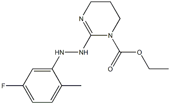 ethyl 2-[2-(5-fluoro-2-methylphenyl)hydrazino]-1,4,5,6-tetrahydropyrimidine-1-carboxylate Structure