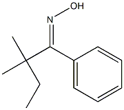 2,2-dimethyl-1-phenylbutan-1-one oxime 구조식 이미지