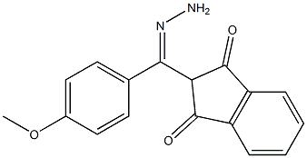 2-[(Z)hydrazono(4-methoxyphenyl)methyl]-1H-indene-1,3(2H)-dione 구조식 이미지