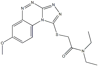 N1,N1-diethyl-2-[(7-methoxybenzo[e][1,2,4]triazolo[3,4-c][1,2,4]triazin-1-yl)thio]acetamide Structure