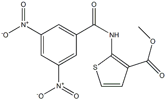 methyl 2-[(3,5-dinitrobenzoyl)amino]thiophene-3-carboxylate 구조식 이미지