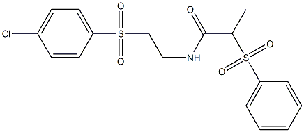 N-{2-[(4-chlorophenyl)sulfonyl]ethyl}-2-(phenylsulfonyl)propanamide Structure