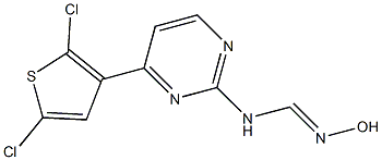 N-[4-(2,5-dichloro-3-thienyl)pyrimidin-2-yl]-N'-hydroxyiminoformamide 구조식 이미지