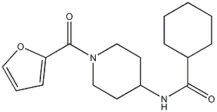 N1-[1-(2-furylcarbonyl)-4-piperidyl]cyclohexane-1-carboxamide Structure