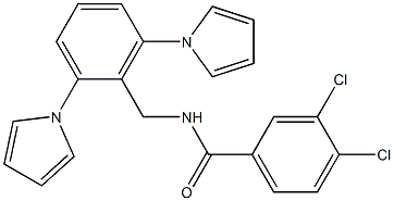 3,4-dichloro-N-[2,6-di(1H-pyrrol-1-yl)benzyl]benzenecarboxamide 구조식 이미지