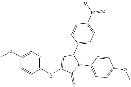 3-(4-methoxyanilino)-1-(4-methoxyphenyl)-5-(4-nitrophenyl)-2,5-dihydro-1H-p yrrol-2-one Structure