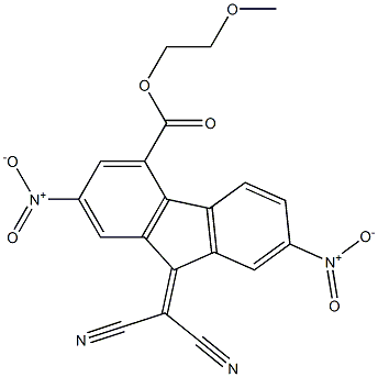 2-methoxyethyl 9-(dicyanomethylidene)-2,7-dinitro-9H-fluorene-4-carboxylate Structure